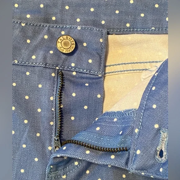 Talbots Blue Polka Dot Signature Slim Crop Jeans Size 4/27 - Picture 6 of 7